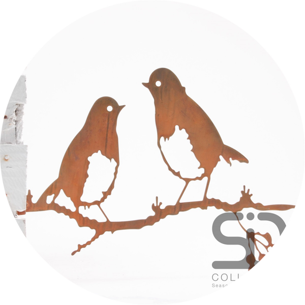 2 VOGELS OP TAK 33X25 CM YZ2005 Verp 24