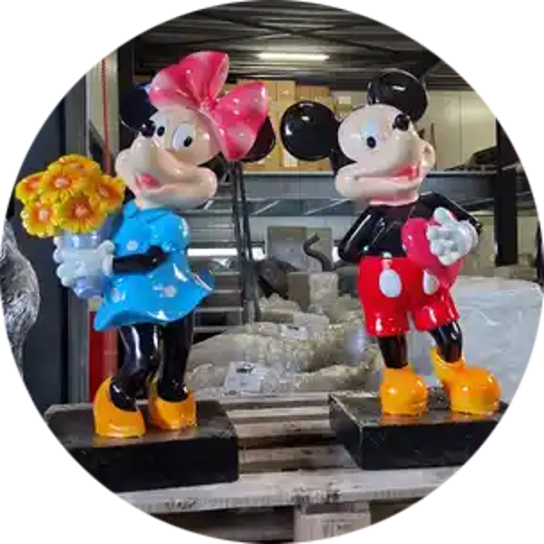 M & M muis op sokkel 80 cm