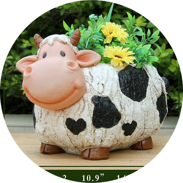 Bolle koe met planter 28 x 18 cm minimaal 200 stuks