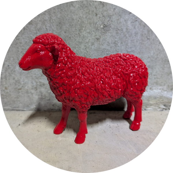 Schaap staand kleur 38 x 12 x 28 cm verp 6