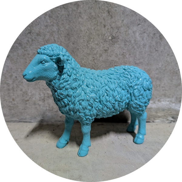 Schaap gekleurd 20 cm verp 12