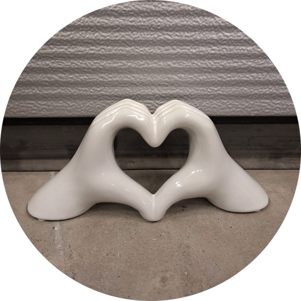 Design handen hart wit of zwart 26 x 8 x 11 cm verp 12