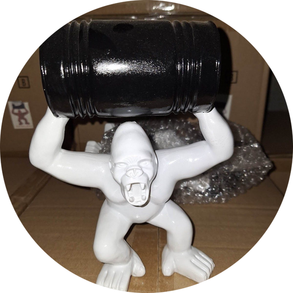 Mini gorilla aap met ton kleur 20 cm verp 12
