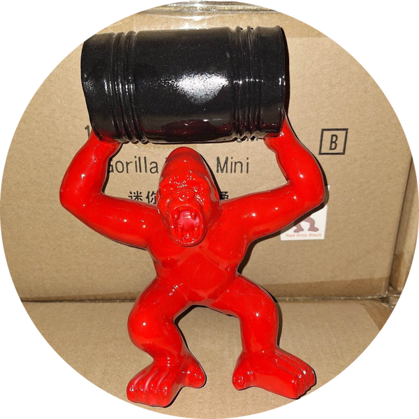 Mini gorilla aap met ton kleur 20 cm verp 12