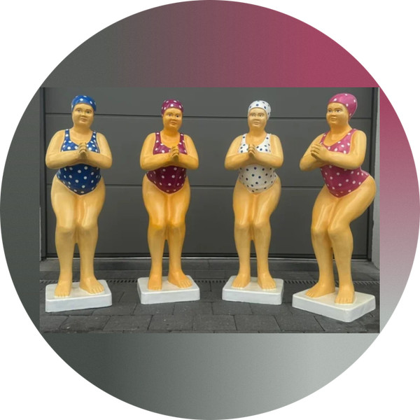 duikers zwem Dame polyester 70  cm