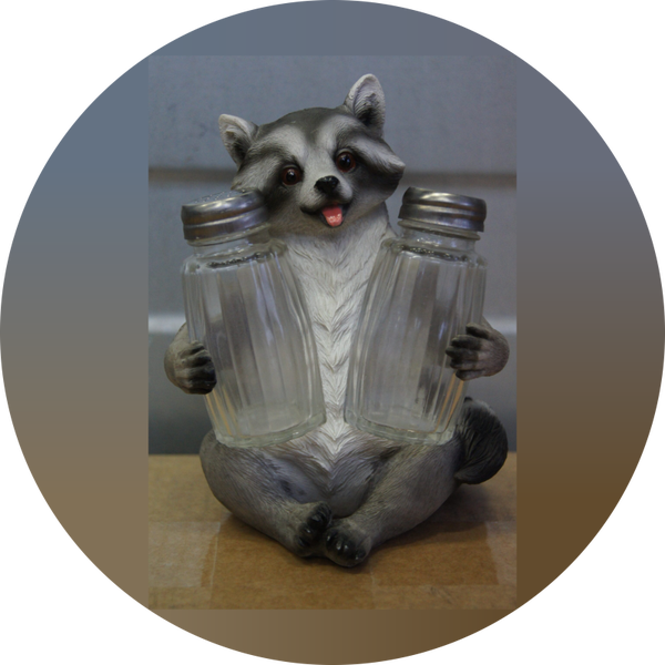 Wasbeer peper & zout 16 cm verp 6
