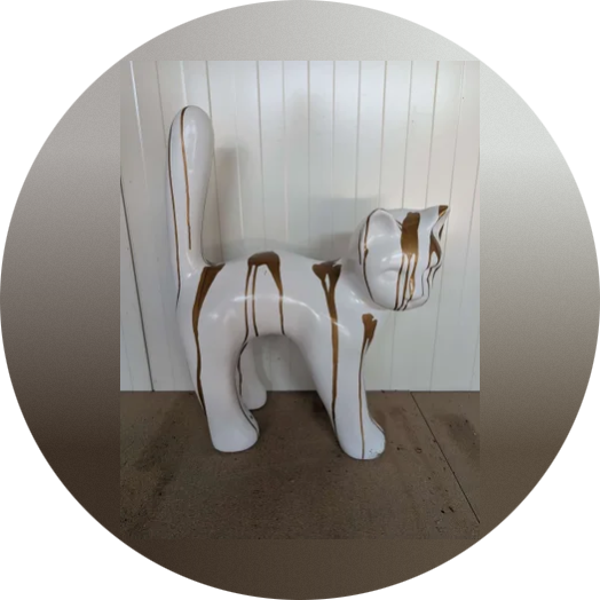 Parijse kat staand multidecor polyester résine 105 cm