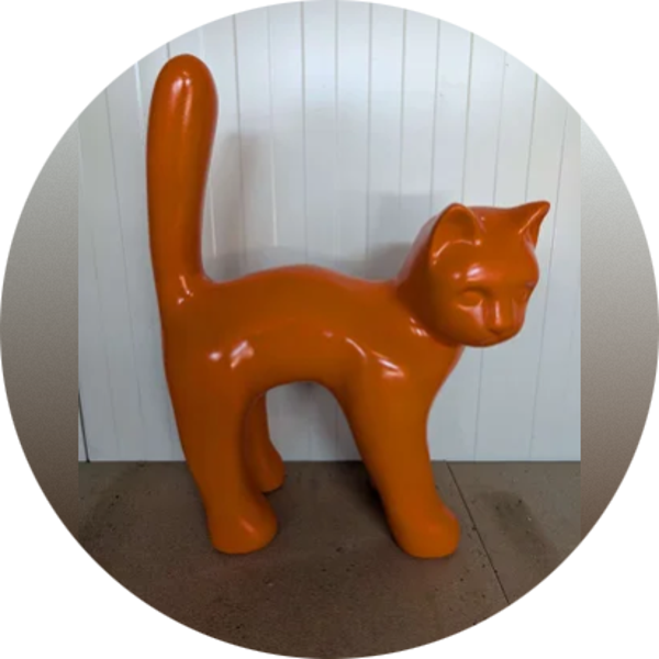 Parijse kat met staart in de lucht 65cm