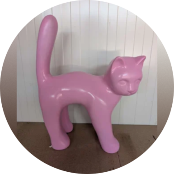 Parijse kat met staart in de lucht 65cm