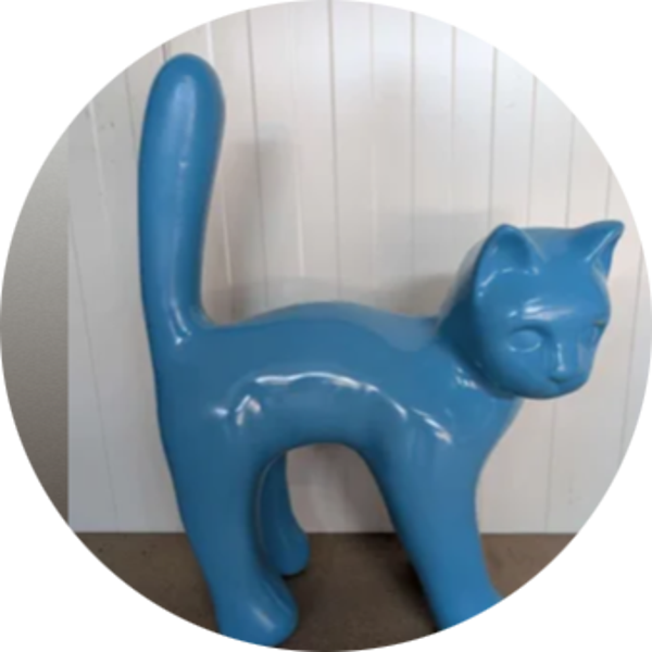 Parijse kat met staart in de lucht 65cm