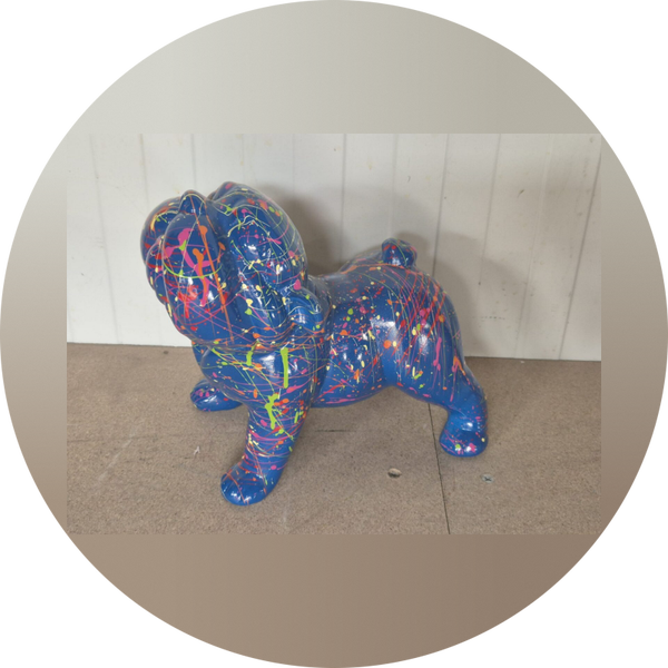 Engelse buldog hond staan splash 40 cm verp 2