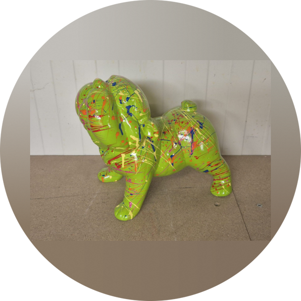 Engelse buldog hond staan splash 40 cm verp 2