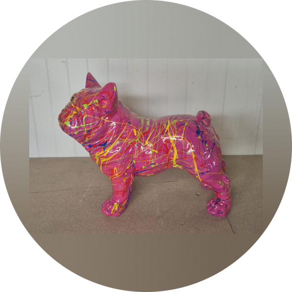 France buldog staan splash 40 cm verp 2