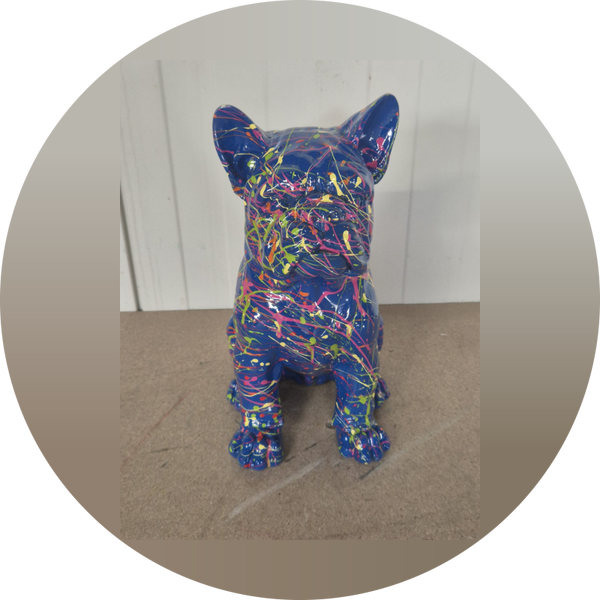 Mops hond zit splash 35 cm verp 4