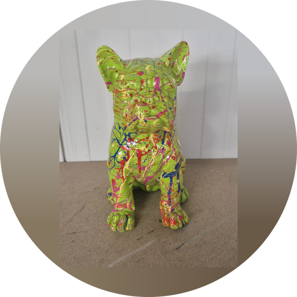 Mops hond zit splash 35 cm verp 4
