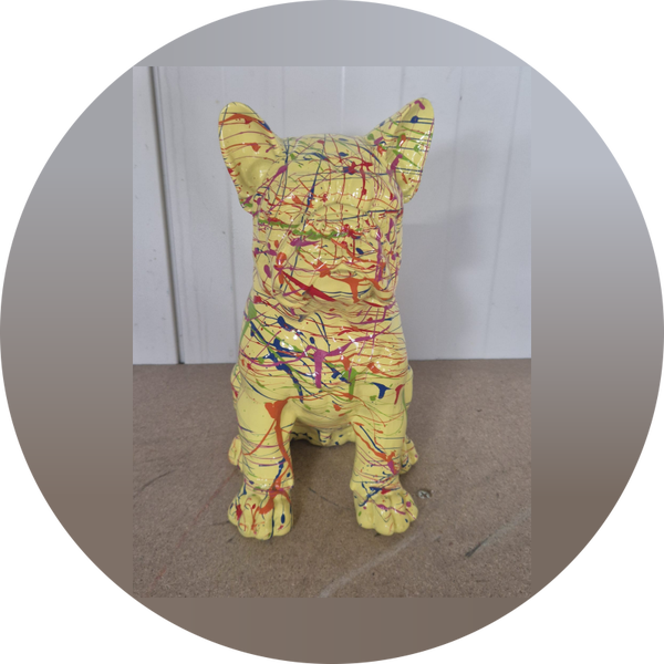 Mops hond zit splash 35 cm verp 4
