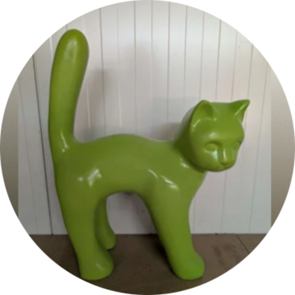 Parijse kat met staart in de lucht 65cm