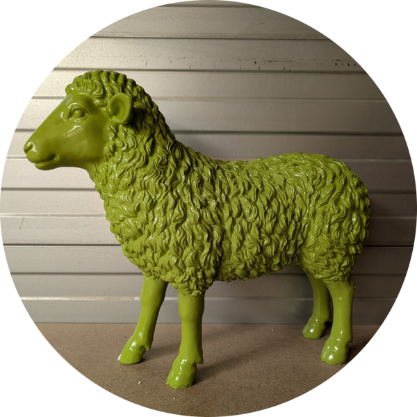 Schaap staand kleur fibre de verre laminaat 70 cm