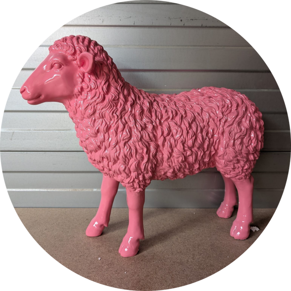 Schaap staand kleur fibre de verre laminaat 70 cm