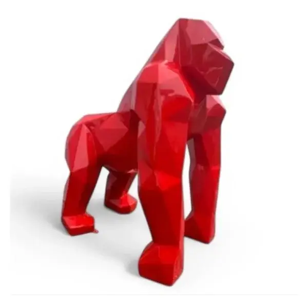 A1815 Jungle gorilla aap  XX L origami zwart polyester résine 130 X 100 X 85 CM