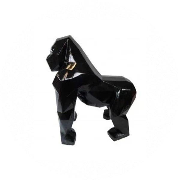 A1815 Jungle gorilla aap origami wit polyester résine 130 X 100 X 85 CM