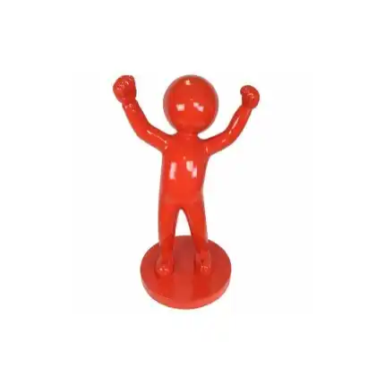 Figuur winnaar met open armen polyester résine 100 cm