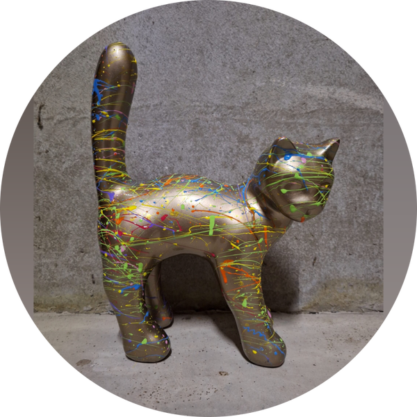 Parijse Kat splash goud 25 x 35 cm verp 6
