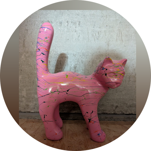 Parijse Kat splash Roos 25 x 35 cm verp 6