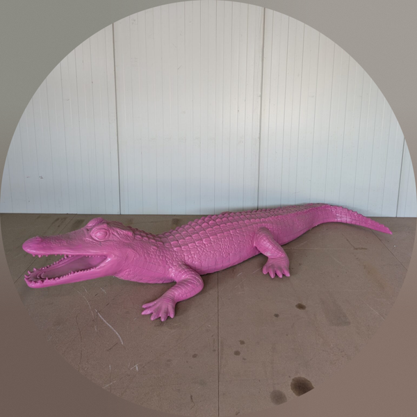 crocodile polyester résine  37 x 210 X 77  cm