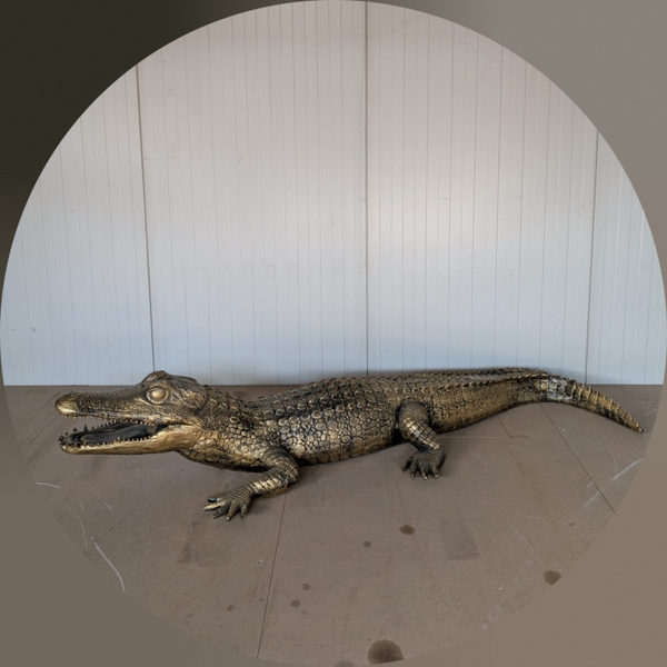 TBE54 crocodile naturel polyester résine 37 x 210 X 77 cm