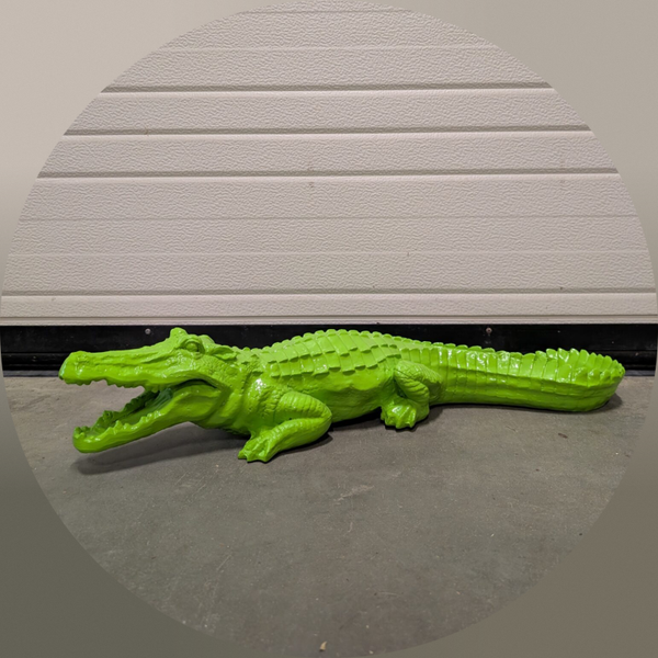 DCM70K cocodile ass kleur groen rood wit zwart polyester résine 70 cm