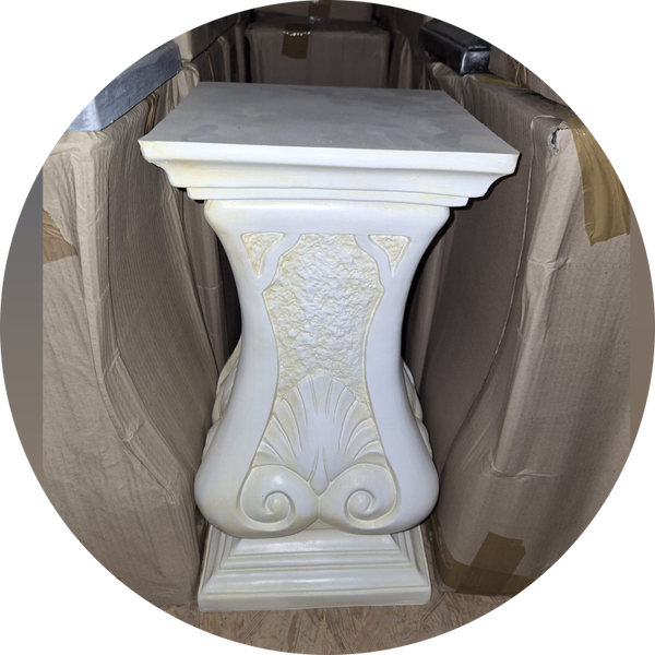 Zuil klein wit polyester 70 cm
