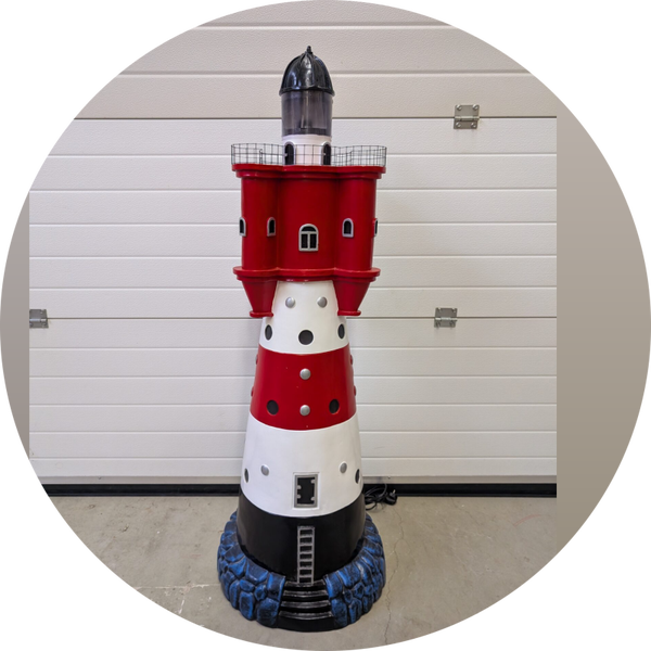 vuurtoren met lamp polyester résine 140cm