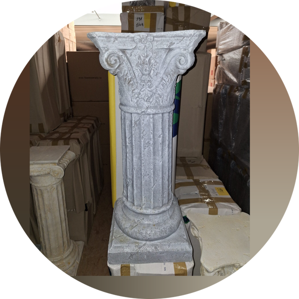 Zuil steen antiek of wit 100 cm