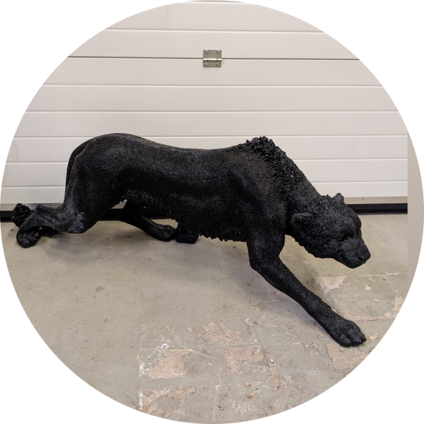 Sluipende panter zwart 110 cm