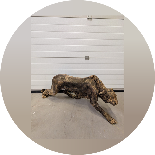 Sluipende Panther antiek goud 110 cm