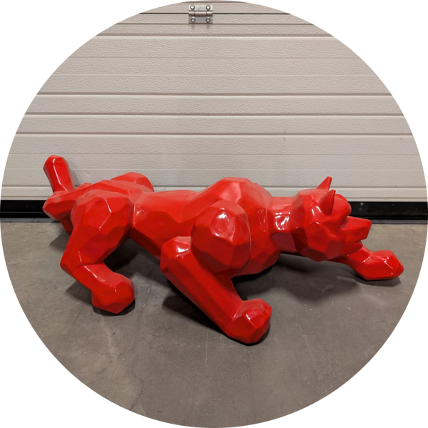 Sluipende panter origami polyester résine 110cm