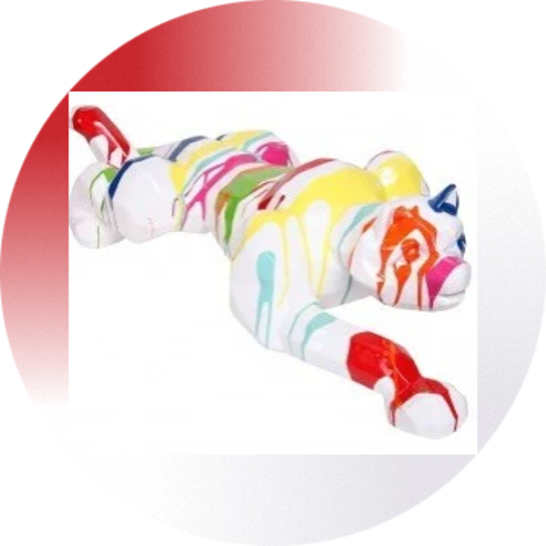 Sluipende cartoon panther multicolor 110 cm
