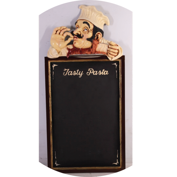Menu bord met gezicht 130 x 60 cm