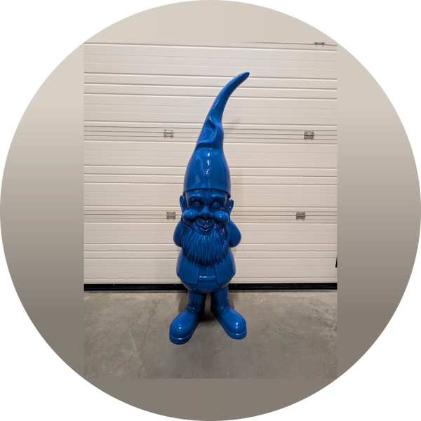 Blauwe kabouter puntmuts 95 cm