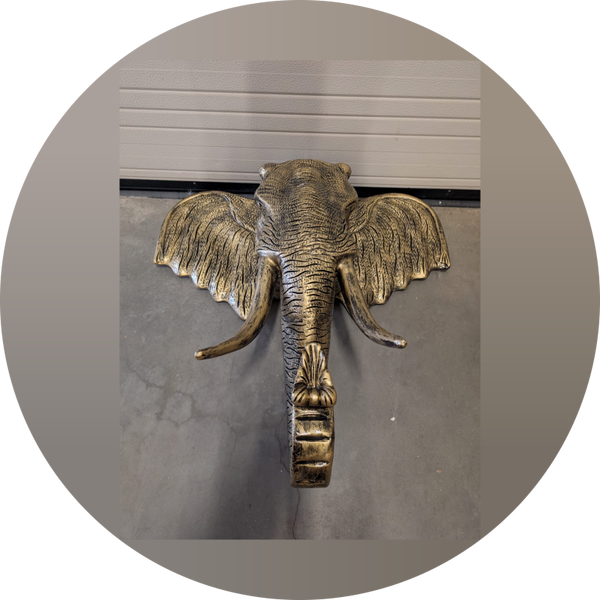 Jungle Olifant kop om op te hangen polyester résine 105 x 35 cm