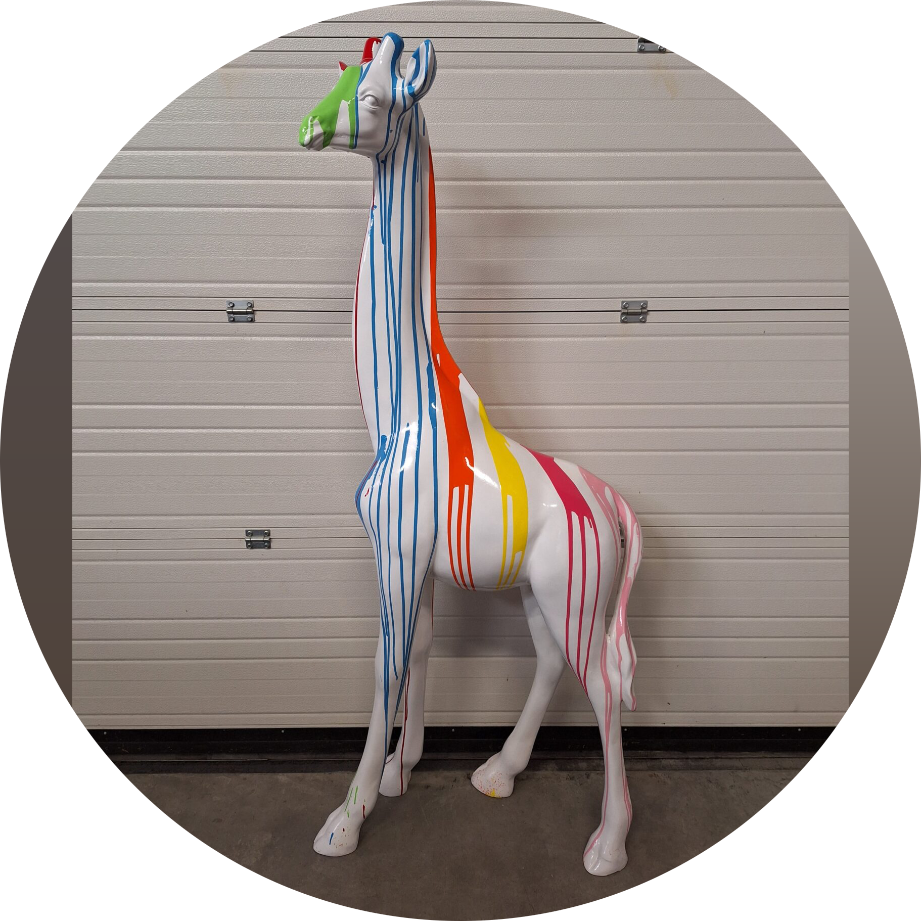 giraffe staand wit druip laminaat 100 cm
