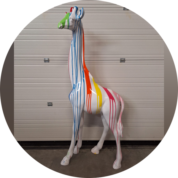 giraffe staand wit druip laminaat 100 cm