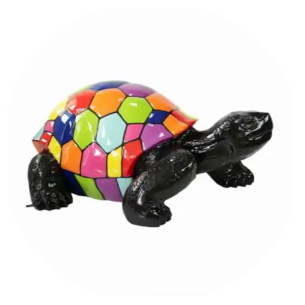 ART pop Reuze land schildpad xxxl multicolor 190 cm