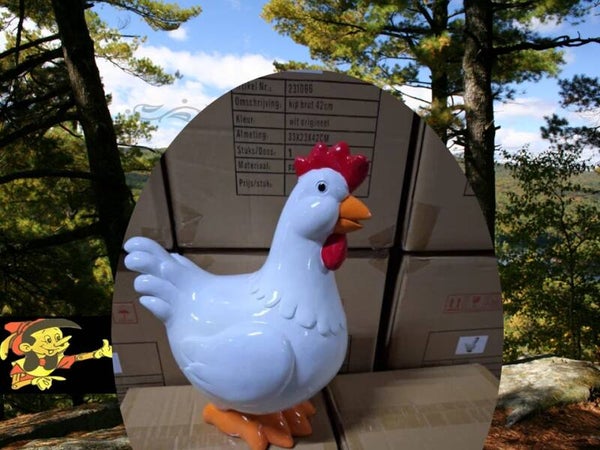 Design kip diverse kleuren 45x 35cm verp 1/2