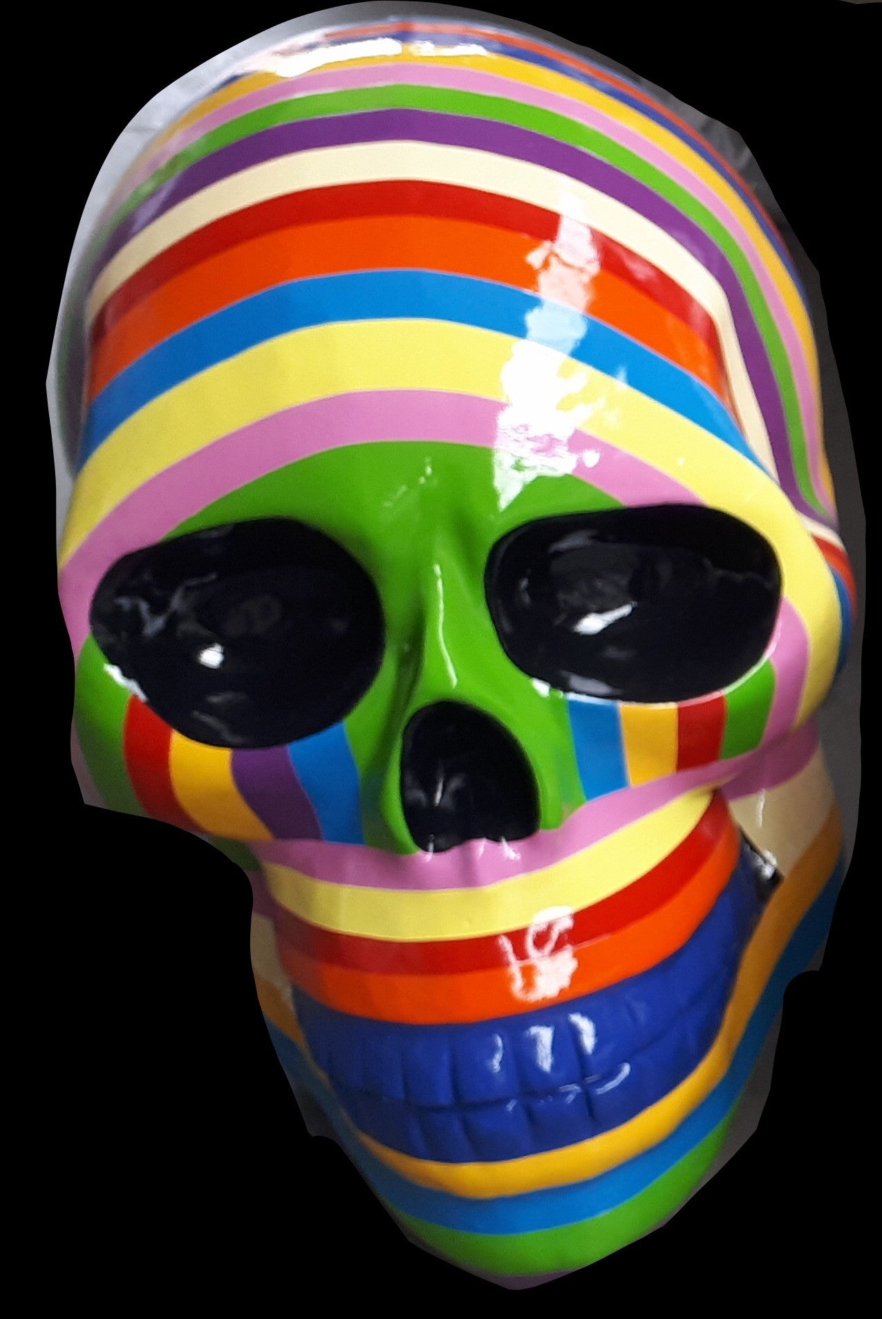 STP80 Design funny schedel blauwe streep multicolor 80 cm