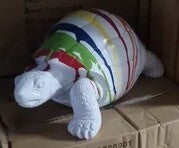 Landschildpad wit of zwart multicolor 70 cm