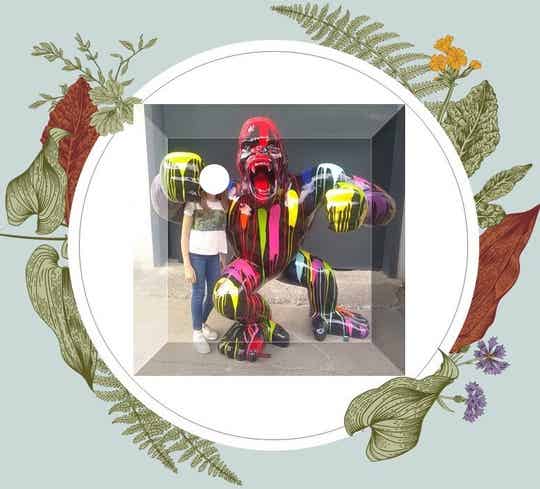 DAP185 Jungle Agresive Gorilla  drop polyester résine 18O cm