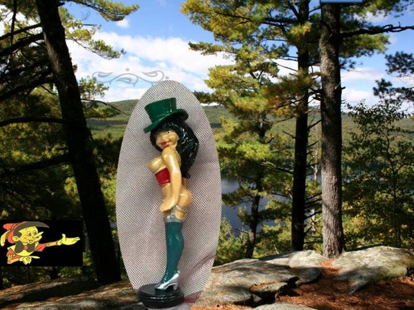 Pinup Dame polyester résine staand 40 cm