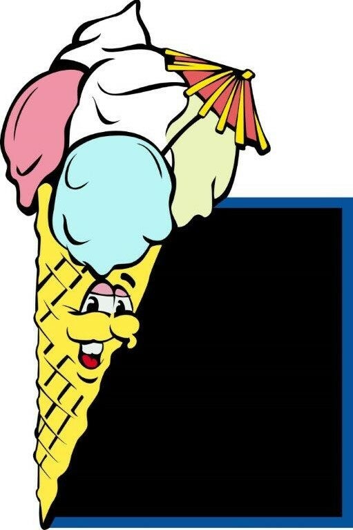 Stoepbord Ijscreem op veren standard met dubbel schrijfbord  panneaux-trottoir 170 cm